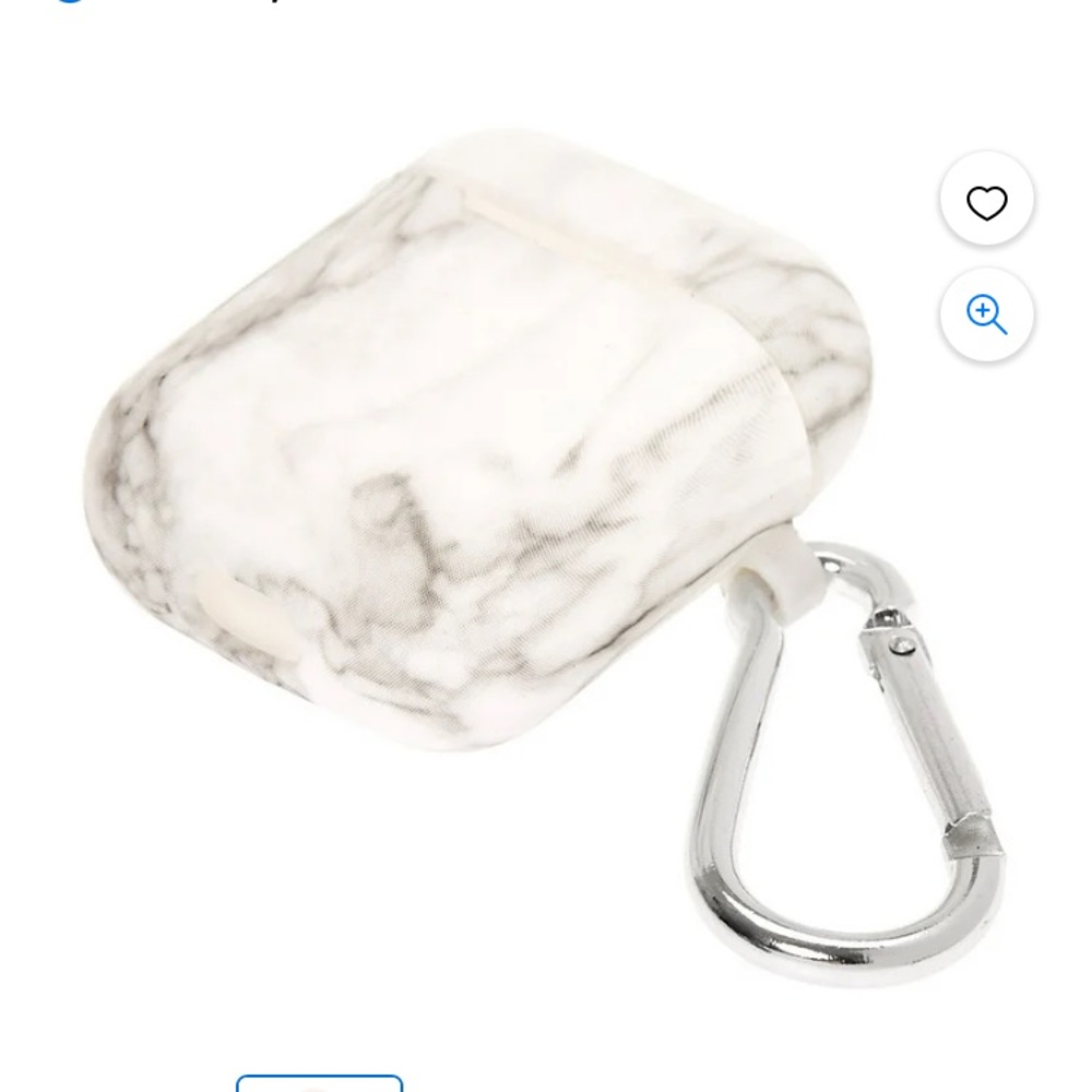 🎁NWTB Claire's White Marble Silicone Earbud Case Cover -Compatible with Apple